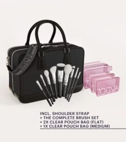 The Zoe Bag & The Complete Pinselset (Black)(The Zoe Bag With Complete Brush Set Black) -Zoeva Kosmetik Geschaft zoeva the zoe bag black the complete brush set incl pouch en