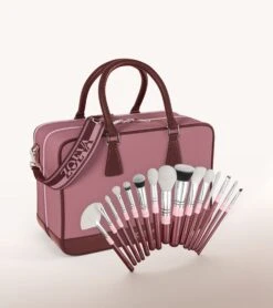 The Zoe Bag & The Artists Pinselset (Dusty Bordeaux)(The Zoe Bag With Artist Brush Set Dusty Bordeaux)
