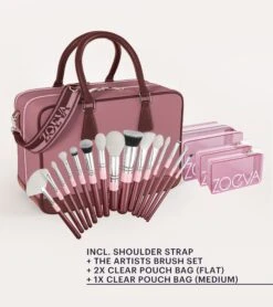 The Zoe Bag & The Artists Pinselset (Dusty Bordeaux)(The Zoe Bag With Artist Brush Set Dusty Bordeaux) -Zoeva Kosmetik Geschaft zoeva the zoe bag dustybordeaux the artist brush set incl pouch en