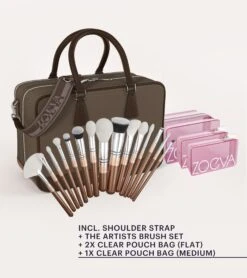 The Zoe Bag & The Artists Pinselset (Light Chocolate)(The Zoe Bag With Artist Brush Set Lightchocolate) -Zoeva Kosmetik Geschaft zoeva the zoe bag light chocolate the artist brush set incl pouch en